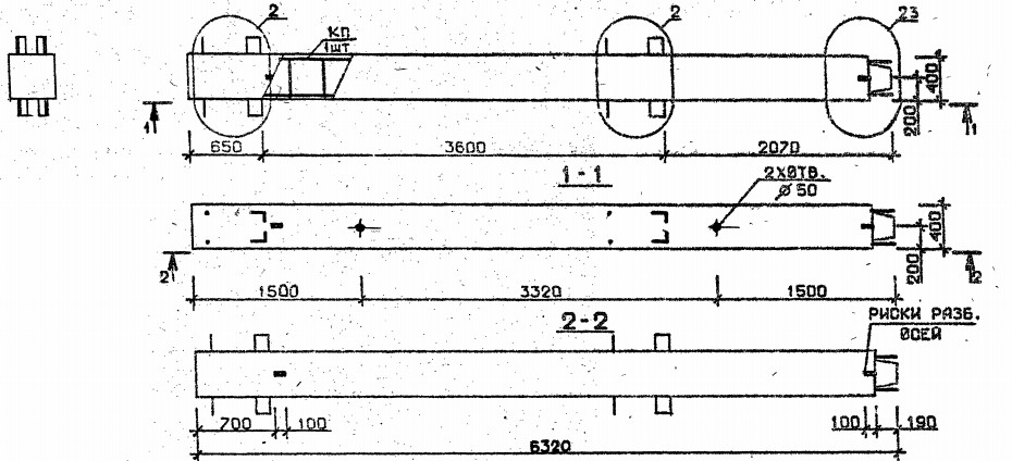 Колонна 1КВ 36.63-5 Серия 1.020.1-2с/89