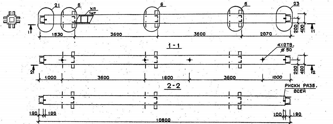 Колонна 2КС 36.108-1-с Серия 1.020.1-2с/89